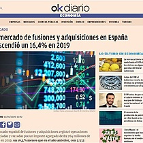 El mercado de fusiones y adquisiciones en Espaa descendi un 16,4% en 2019